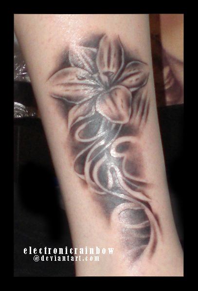 white orchid tattoo images